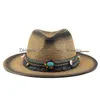 Простая винтажная панама для мужчин St Fedora, мужская солнцезащитная женская летняя пляжная шапка в британском стиле, джазовая кепка-трилби, сомбреро, Прямая доставка Dh0Ze