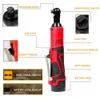 12V Electric Wrench Screwdriver 3/8 Cordless Ratchet Wrench Scaffolding Right Angle Wrench Power Tool Maximum Torque 65N.m 240112