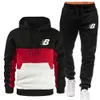 Vrije tijd HoodieSweatpants Mode man 2 Stuks Set Joggingpak Herfst winter Lente mannen Sport Gedrukt Trainingspak 240112