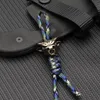 Vit mässing Copper Ox Head Knife Pärlor utomhus Diy Tools EDC Lanyard Pendants Key Rings Accessories 240112