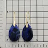 Trend Teardrop Sodalite Złota Plane Kobiety Dangle Huggie Kolczyki Eleganckie prezenty biżuterii 240113