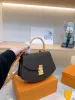 5A Pelle di qualità Bovino classico Marchio Donna Fiore vecchio Borsa a tracolla con tracolla famosa Designer Borse a forma di ventaglio Messenger Tote portafoglio firmato 23CM