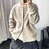 Spring New Light Luxury Fashion Open Front Men's Knitted Sweater Round Neck Jacket Loose Coat Boutique Dress SimpleStyle 240113