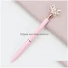 Ballpoint Pens Wholesale Diamond Butterfly Ballpoint Pen Type 1.0 Fashion Pens Office Stationery Creative Advertising 12 Colors Drop D Dhjpy