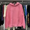 Fioletowe bluzy marki dla mężczyzn graficzny sweter Sweter ten sam kolor haftowany para długiego rękawu pullover bluzy bluzy bluzy z kapturem