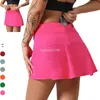 Tennis Skirt Lemens Women Gym Clothes Sports Shorts Summer Sportswear Yoga Golf Adjustable Pocket Girls Print Pleated Dress Female Running Fitness Biker Skirts