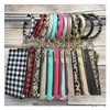 Mti-Style Pu Leather Phone Wallet O Key Rings Women Clutch Wristlet Bracelets Chain Christmas Drop Delivery Dhit9