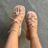 Sandalias Mujer Verano Sexy Punta Abierta Suela Gruesa Zapatillas Antideslizantes Moda Boca Baja Cómoda Fiesta De Boda Damas