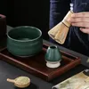 Services à thé 4-7 pièces fait à la main maison facile à nettoyer Matcha service à thé outil support Kit bol fouet Scoop cadeau cérémonie traditionnel japonais accessoires