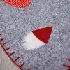 Christmas Decorations Tree Skirt Non-woven Gnome &Love-heart Pattern Xmas Skirts For Indoor