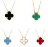 18K Gold Plated Necklaces Luxury Designer Necklace Four-leaf Clover Fashion Pendant Necklace Wedding Party Jewelry High Quality Jewelry