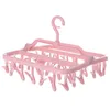 adult windproof clothes hanger plastic 32 clip clothes hanger children's socks baby multifunctional drying rack