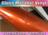 Gloss Orange Candy Vinyl Car Wrap Film med Air Bubble Metallic Violet Sticker Car Styling Foile Size 152x20Mroll7222327