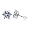 Tone Three Styles 032CT SCREW BACK BACK EARRINGS MED Certifikat 925 Sterling Silver Brand Jewelry for Women 240112