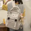 Sacs d'école imperméable en Nylon femmes sac à dos coréen japonais mode femmes étudiants cartable multicouche Simple sens sac de voyage