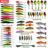 Conjunto de equipamento de isca de pesca mista Minnow Hard Bait Wobblers Kit de lápis biônico artificial Crankbait 240113