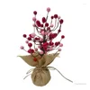 Fiori decorativi QX2E Regali di San Valentino Cuore artificiale Ramo di albero Bacche d'amore Ottimo per anniversari Occasioni speciali