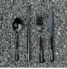 Zestawy naczyń obiadowych NBHD Jadaling Setle: czarny nóż ze stali ze stali nierdzewnej z gęstą łyżką i pałeczką