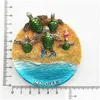 Kylmagneter kylmagnet klistermärken maldiver marin turism minnesdekorativa hantverk harts målade sköldpaddsmagnetiska kyld dhxwn