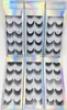 selling 5 Pair Natural Thick synthetic Eye Lashes Makeup Handmade Fake Cross False Eyelashes with Holographic Box4379685