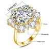 Massieve Ronde Cut 13mm 8ct Ring Met Certificering Luxe Bruiloft Fijne Sieraden Voor Vrouwen Verlovingscadeau Pass Test 240112