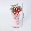 Dekorative Blumen Gehäkelter Blumenstrauß Handgestrickter Puff mit LED-Lichtschnur Gestrickt Künstliches Valentinstagsgeschenk Hochzeitsgäste