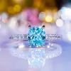 2024 Hot Sale Fashional 14K White Gold Halo Moissanite Ring Engagement Diamond Ring for Woman