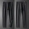 Męski wiosenny jesień Business Fashion Business Casual Black Pants Suit Pants Mężczyzna elastyczne proste formalne spodnie styl 240112