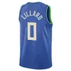 Heren Kinderen Jeugd Damian Lillard Dame tijd basketbalshirts City Jersey editie vest Dragen Volwassen kinderen