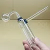 6 inç mini cam yağ brülör bong nargile su boruları ile kalın pyrex ile net başlık geri dönüştürücü dab teçhizat el bongs sigara içmek