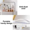 Storage Boxes 1/2 Tier Makeup Organizer Large Capacity Cosmetic Box Desktop Jewelry Nail Der Container For Drop Delivery Dhzvs