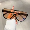 Solglasögon halvrundkvinnor mode monoblock utomhusglasögon vintage nyanser ins trender 2024 design uv400 glasögon