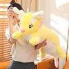 Kawaii 100 cm Drago Peluche Ripiene Simpatico Cartone Animato Dinosauro Peluche Bambola Morbido Cuscino Lungo Anime Giocattoli per bambini Cuscini per il sonno del bambino 240113