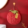 Asciugamano a forma di cachi rosso che asciuga le mani pallamano assorbente ad asciugatura rapida appendibile matrimonio festivo bagno forniture da cucina