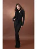 Robes de travail pour femmes, ensemble de jupes gothiques noires élégantes, Vintage, ligne a, jupes longues et manches, vêtements Y2k Harajuku Emo des années 2000