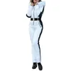 Winter Ski Suit For Women Waterproof Warm Snow Overalls Outdoor Sports Snowboard Clothes Jumpsuit With Fur Collar 240112