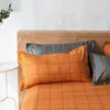 Bettwäsche, superwarm, weich, Bettbezug, Bettset, einfache dünne Streifen, orange, grau, Bettwäsche, Bettbezug-Set, 3-teilig, 4-teilig, King-Size-Bett, komplett 240113