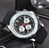 147 Nouvelle montre à mouvement à quartz de créateur pour hommes Montre à bracelet en caoutchouc de luxe de haute qualité Chronographe multifonctionnel Loi sur le verre résistant aux rayures