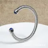 2024 Designer David Yuman Jewelry Armband Davids syntetiska Lapis Lazuli -armband Kabel Twisted Wire Popular