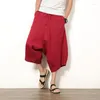 Men's Pants 2024 Summer Line Casual Harlan Collapsible Personalized Low End Wide Leg Hanging Capris