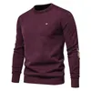 AutumnWinter Casual Versatile Mens Sweater Pullover Round Neck 240113