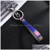 Creative Colorf Laser Soft Rubber Key Ring Pvc Keychain Lanyard Chain Cute Women Girl Phone Bag Pendant Drop Delivery Dhtiy