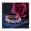 Fashion Zircon Cz Wedding Ring Irregar White Cubic Finger Rings Fit 6 To 10 For Women Jewelry Party Gift Drop Delivery Otaga