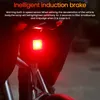 120lm bicicleta inteligente freio sensor de luz traseira conjuntos ip66 à prova dip66 água mtb estrada bicicleta lanterna traseira usb noite ciclismo lâmpada segurança 240113