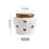 Biały ceramiczny słoik z czosnkiem z pokrywką Znakomite puste miejsce do przechowywania czosnek Ginger Jar Candle Apszade Household Box 240113
