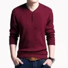 Męskie swetry Anbenser Autumn Sweater Pullover V Neck Silny kolor długi rękaw Slim Fit Men Casual Pull Clothing UnderShirt