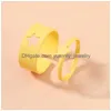 Mode Colorf Metall Sprühfarbe Stern Offener Ring Set für Frauen Candy Farbe Handbemalte Knuckles Schmuck Drop Lieferung Dhxjn