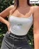 Tanques de mujer Camis Nueva moda Mujeres Sexy Sólido Verano Camis Mujeres Casual Tank V Sin mangas Crop Topsyolq