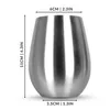 4PCS Stainless Steel Stemless Wine Glasses Kitchen Bar Unbreakable Metal Drink Cups For Indoor Outdoor Picnics Camping 240113