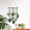 Macrame Wall wiszące duże boho dekoracje ścienne ręcznie robione liść gobelin sztuka ścienna do przedszkola sypialnia Dekoracja salonu 240113